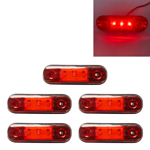 5 ชิ้น MK-327 รถยนต์ / รถบรรทุก 3LEDs ไฟแสดงสถานะเครื่องหมายด้านข้างไฟท้าย, MK-327(Red Light), MK-327(White Light), MK-327(Yellow Light)