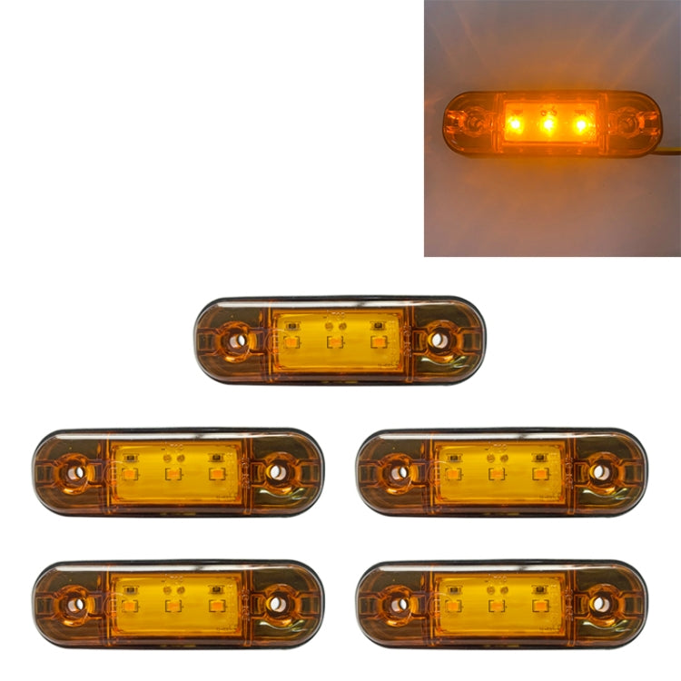 5 ชิ้น MK-327 รถยนต์ / รถบรรทุก 3LEDs ไฟแสดงสถานะเครื่องหมายด้านข้างไฟท้าย, MK-327(Red Light), MK-327(White Light), MK-327(Yellow Light)