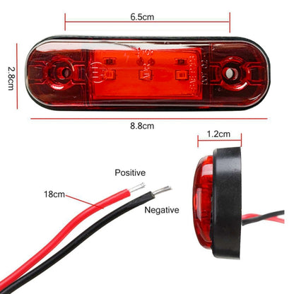 5 ชิ้น MK-327 รถยนต์ / รถบรรทุก 3LEDs ไฟแสดงสถานะเครื่องหมายด้านข้างไฟท้าย, MK-327(Red Light), MK-327(White Light), MK-327(Yellow Light)