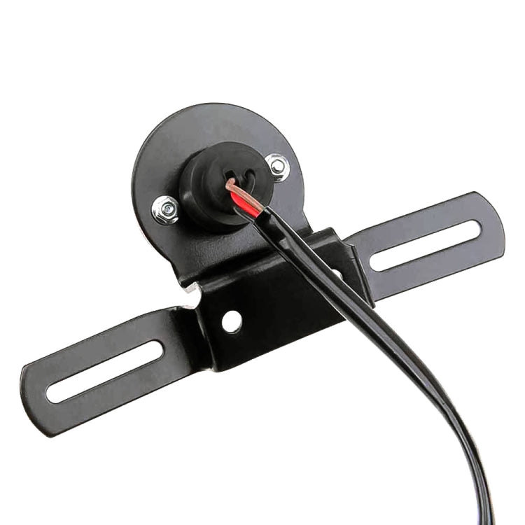 2 PCS รถจักรยานยนต์ Retro ไฟเบรคกลมพร้อมที่ใส่ป้ายทะเบียน, Retro Round Brake Light