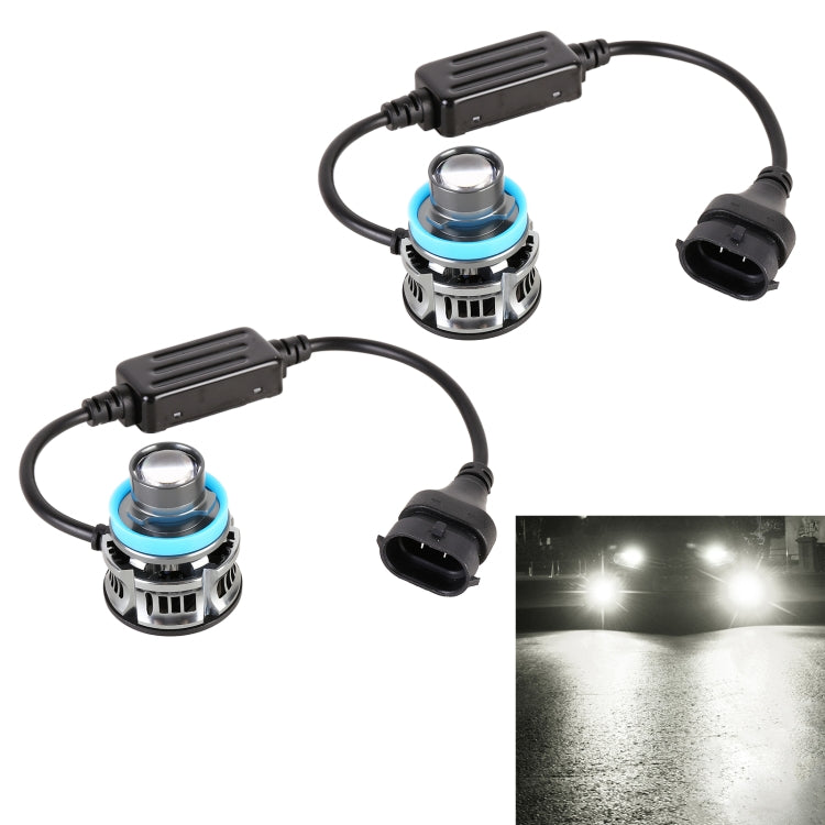1 คู่ H11 27W / DC12V รถอลูมิเนียมอัลลอยด์ LED ไฟหน้า, H11 (Blue Light), H11 (Gold Light), H11 (Lime Green), H11 (White Light)