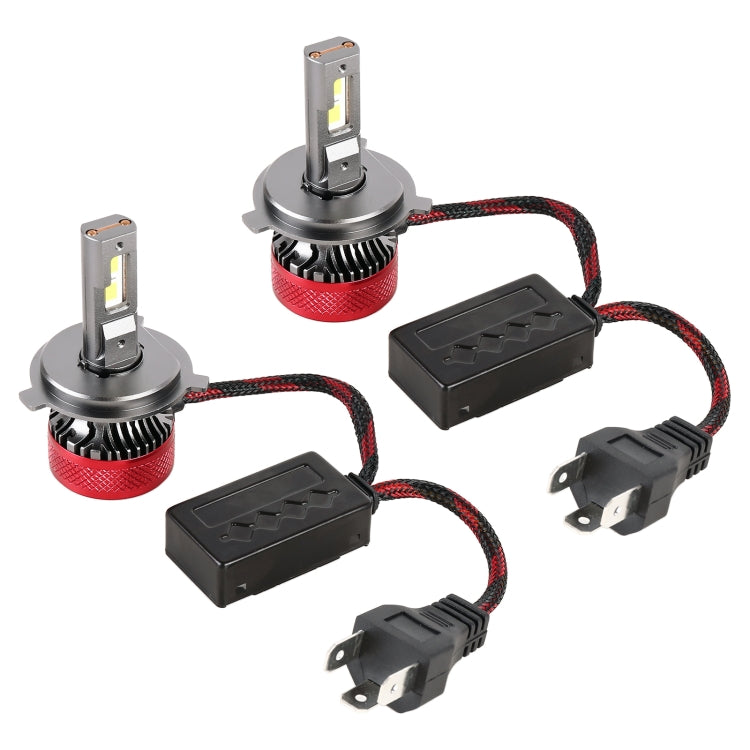 1 คู่ H4 DC12V 65W 6000K 6500LM LED ไฟหน้ารถ, H4
