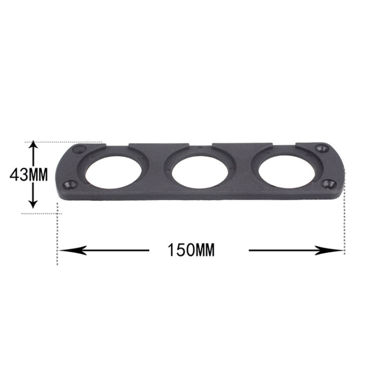 5 ชิ้น 3-Hole รถดัดแปลง USB ชาร์จโวลต์มิเตอร์ไฟแช็กแผง, 3-Hole