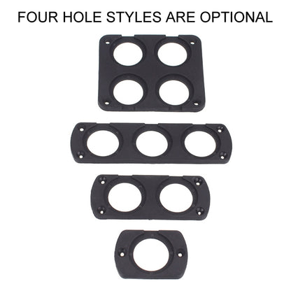5 ชิ้น 3-Hole รถดัดแปลง USB ชาร์จโวลต์มิเตอร์ไฟแช็กแผง, 3-Hole