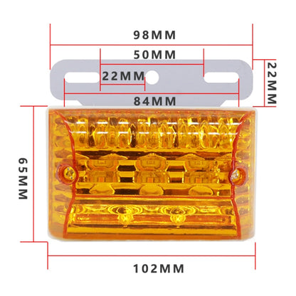 4 ชิ้น ZS-6001 DC24V รถยนต์ / รถบรรทุกด้านข้างไฟแสดงสถานะหลอดไฟโคมไฟ