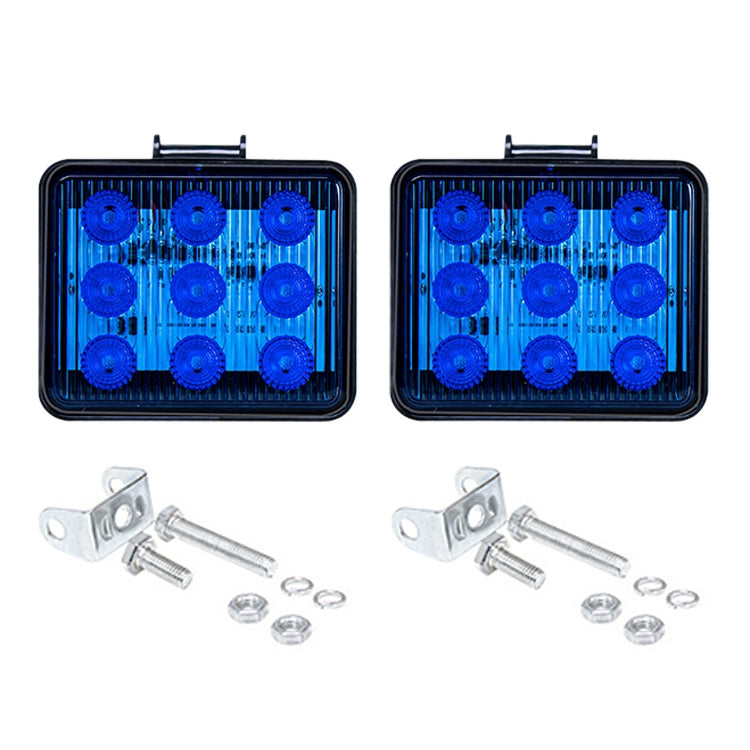 2 ชิ้น ZS-7013 3 นิ้ว 9LEDs Strobe กันน้ำรถยนต์ / ไฟเตือนรถบรรทุก