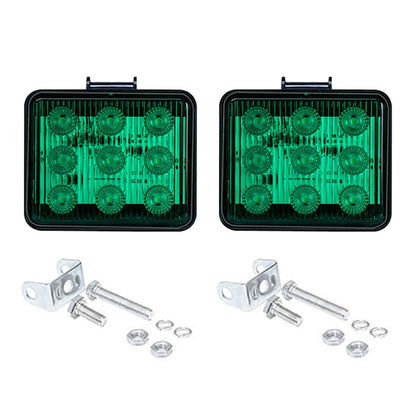 2 ชิ้น ZS-7013 3 นิ้ว 9LEDs Strobe กันน้ำรถยนต์ / ไฟเตือนรถบรรทุก