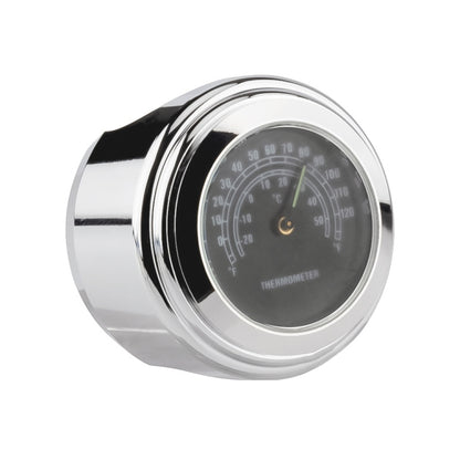 เครื่องวัดอุณหภูมิแฮนด์รถจักรยานยนต์ 2 ชิ้น 22-25 มม, Thermometer (Black), Thermometer (White)