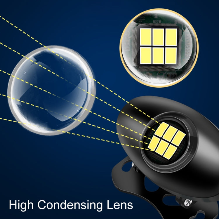 ไฟถอยหลัง LED Super Bright แบบปรับได้ในรถยนต์, Reversing Light (Black), Reversing Light (Silver)