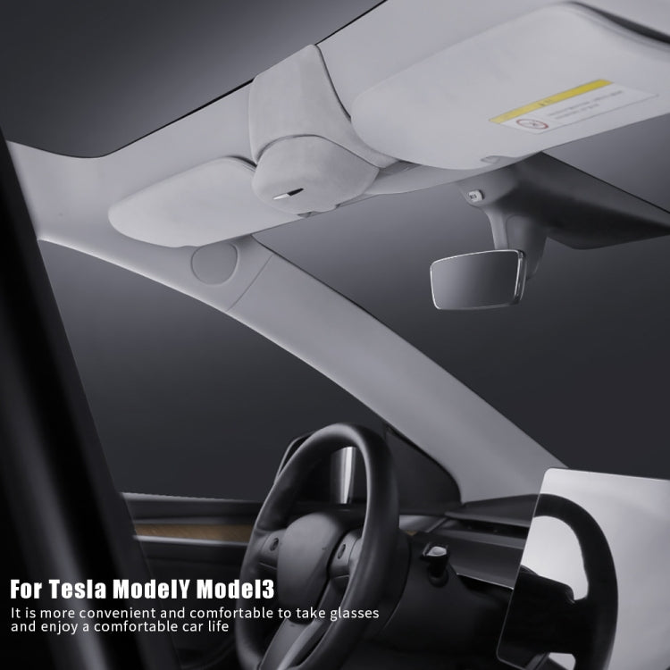 รถ Suede Wrap รุ่นแว่นตากันแดดกล่องเก็บสำหรับ Tesla รุ่น 3, Suede Wrap Version for Tesla Model 3