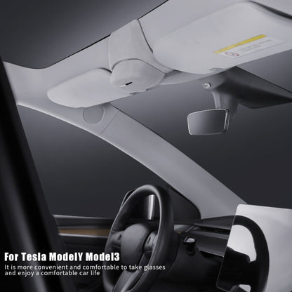 รถ Suede Wrap รุ่นแว่นตากันแดดกล่องเก็บสำหรับ Tesla รุ่น 3, Suede Wrap Version for Tesla Model 3