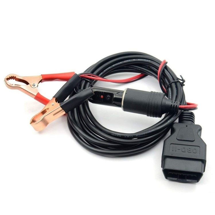 OBD II ECU รถฉุกเฉินสายไฟ Memory Saver พร้อมจระเข้ Clip-On ไฟแช็กซ็อกเก็ต, OBD II