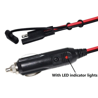 สายไฟรถยนต์ 12V SAE เสียบที่จุดบุหรี่เพื่อชาร์จแบตเตอรี่พลังงานแสงอาทิตย์สายเชื่อมต่อความยาว: 1.5 ม., 1.5m