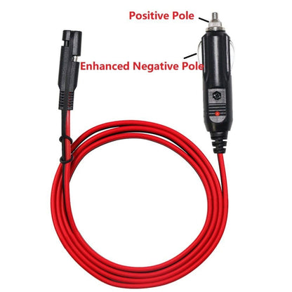 สายไฟรถยนต์ 12V SAE เสียบที่จุดบุหรี่เพื่อชาร์จแบตเตอรี่พลังงานแสงอาทิตย์สายเชื่อมต่อความยาว: 1.5 ม., 1.5m