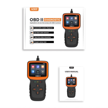 V317 รถเครื่องตรวจจับความผิดOBD2 ELM327 เครื่องสแกนเนอร์รหัสReader, V317