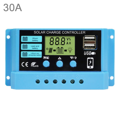 30A คอนโทรลเลอร์ชาร์จพลังงานแสงอาทิตย์ 12 V/24 V แบตเตอรี่ลิเธียมตะกั่วกรดแบตเตอรี่ Charge Discharge PV Controller, 30A