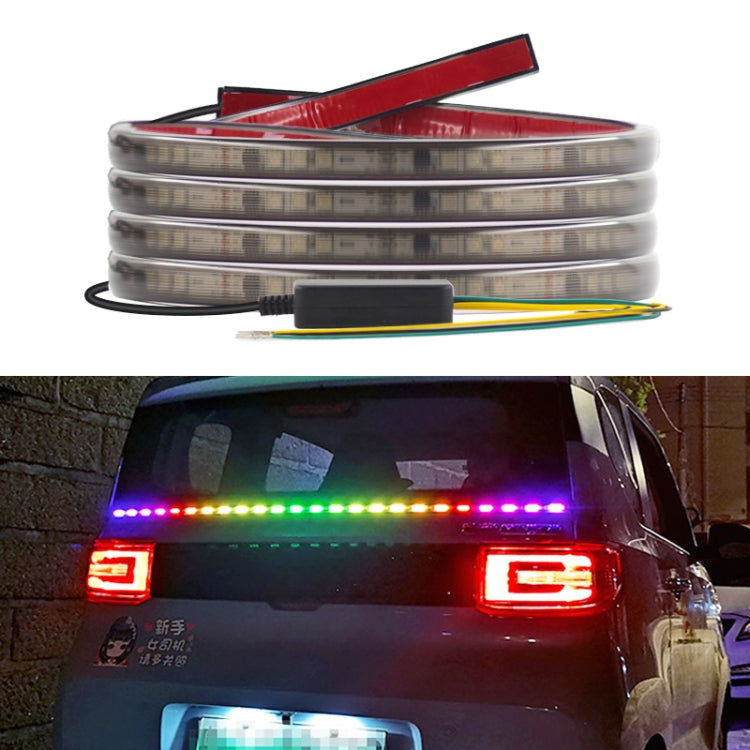 S20-200CM 200 ซม. DC12V-24V รถด้านหลัง LED RGB ไฟวิ่งกลางวัน Strip โคมไฟสีสันสดใส, S20-200CM