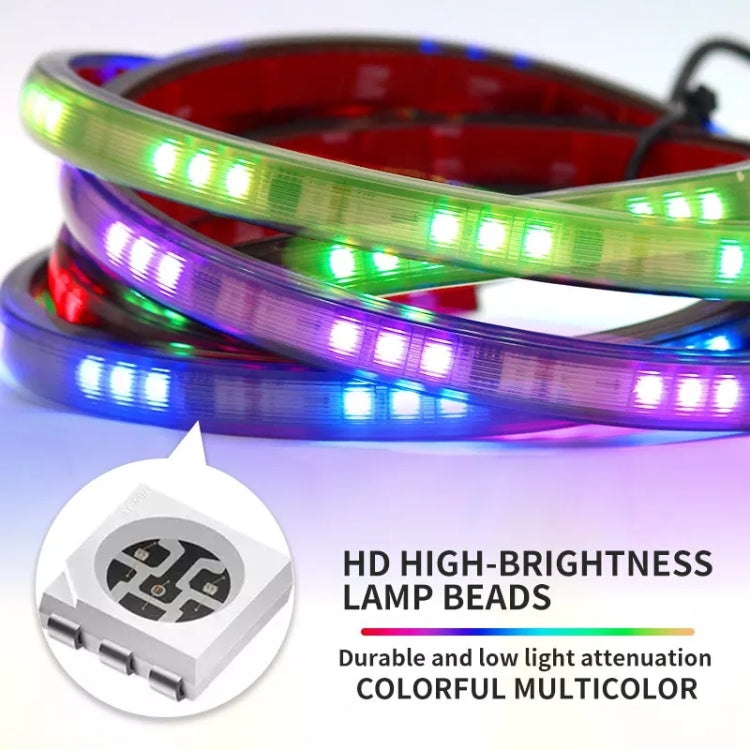 S20-200CM 200 ซม. DC12V-24V รถด้านหลัง LED RGB ไฟวิ่งกลางวัน Strip โคมไฟสีสันสดใส, S20-200CM