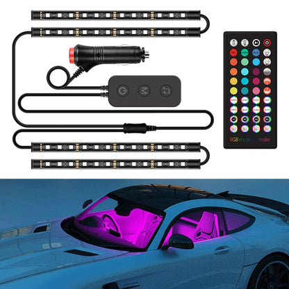 Y12 ไฟแช็กรถยนต์ RGB สีสันเท้า LED แสงบรรยากาศ, Y12 Cigarette Lighter