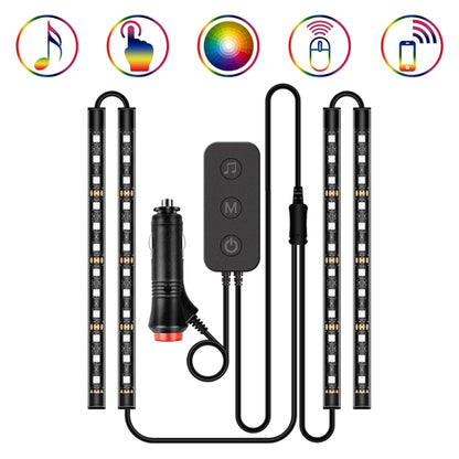 Y12 ไฟแช็กรถยนต์ RGB สีสันเท้า LED แสงบรรยากาศ, Y12 Cigarette Lighter