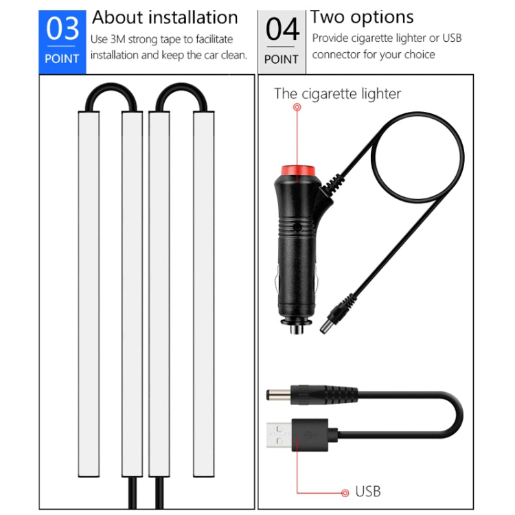 Y12 ไฟแช็กรถยนต์ RGB สีสันเท้า LED แสงบรรยากาศ, Y12 Cigarette Lighter