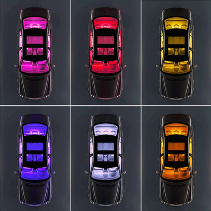 Y12 ไฟแช็กรถยนต์ RGB สีสันเท้า LED แสงบรรยากาศ, Y12 Cigarette Lighter