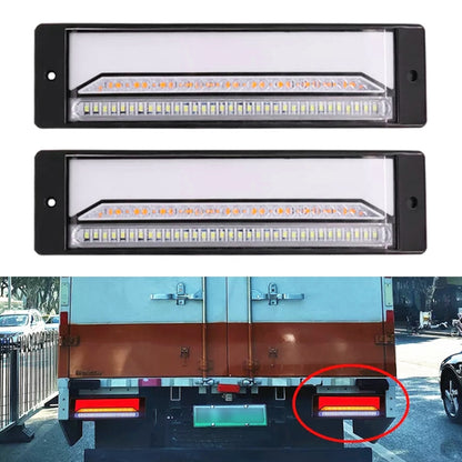 รถพ่วงบรรทุกหนัก 2 ชิ้น 147LED Light Guide ไฟเบรกสามสี