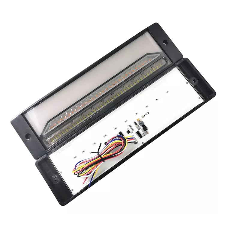 รถพ่วงบรรทุกหนัก 2 ชิ้น 147LED Light Guide ไฟเบรกสามสี