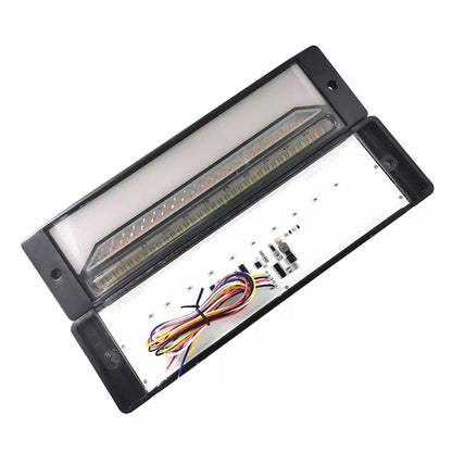 รถพ่วงบรรทุกหนัก 2 ชิ้น 147LED Light Guide ไฟเบรกสามสี