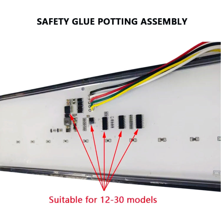 รถพ่วงบรรทุกหนัก 2 ชิ้น 147LED Light Guide ไฟเบรกสามสี