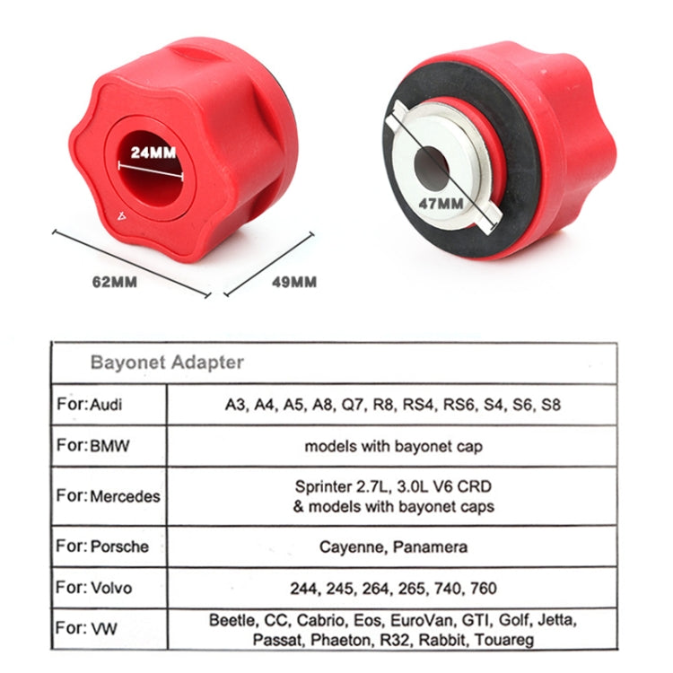 รถ เครื่องยนต์ น้ำมัน เปลี่ยนเครื่องมือเปลี่ยนหัวฉีดช่องทางสำหรับ Audi / BMW / Benz / Volkswagen / Porsche, For Audi / BMW / Benz / Volkswagen / Porsche