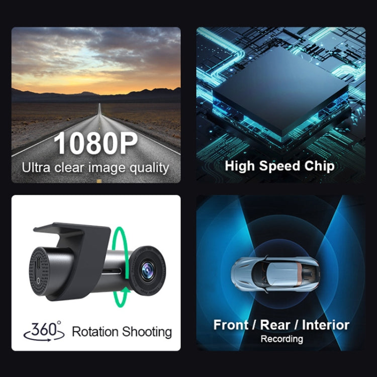 รถ WiFi กล้องคู่ซ่อน 360 องศาหมุนรถบันทึกการขับขี่, WiFi Dual Camera