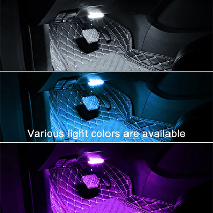 USB-C / Type-C การควบคุมสวิตช์สัมผัสสีเดียว รถ Foot Ambient Light, Ice Blue Light, Pink Light, White Light