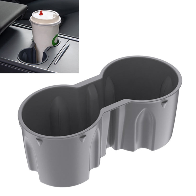 SHUNWEI SD-1054 ที่วางแก้วน้ำในรถยนต์สำหรับ Tesla รุ่น 3 / Y, SD-1054 (Black), SD-1054 (Grey)