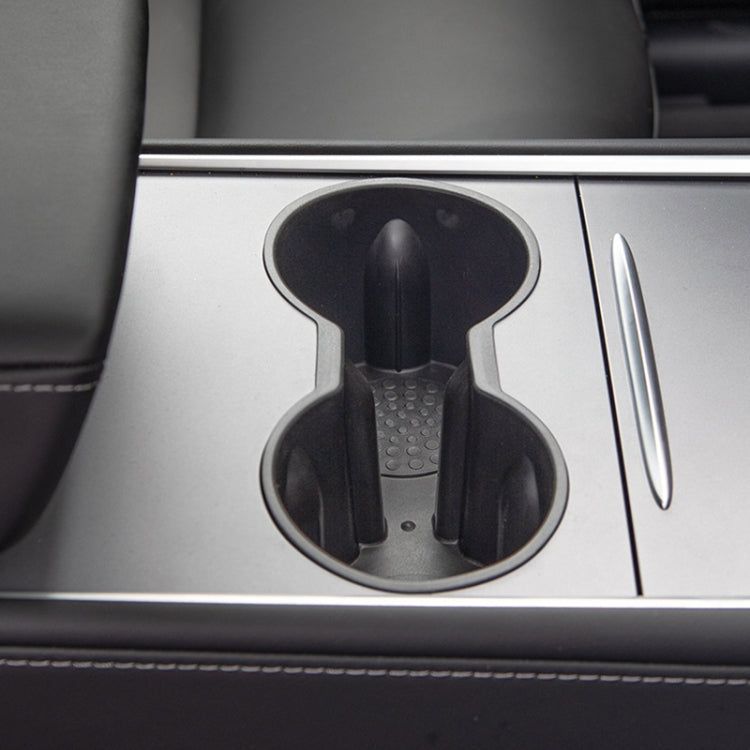 SHUNWEI SD-1054 ที่วางแก้วน้ำในรถยนต์สำหรับ Tesla รุ่น 3 / Y, SD-1054 (Black), SD-1054 (Grey)