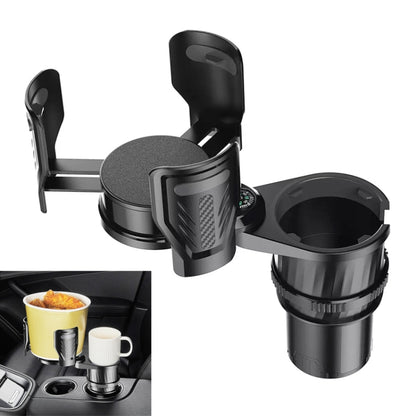 SB-3088 ที่วางแก้วน้ำแบบหมุนได้อเนกประสงค์สำหรับรถยนต์พร้อมเข็มทิศ, SB-3088 Black