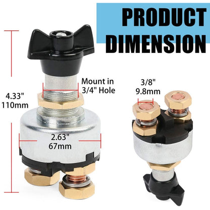 12-24V รถ แบตเตอรี่ ตัวเลือก Isolator ตัดการเชื่อมต่อสวิตช์โรตารีตัด, 12-24V