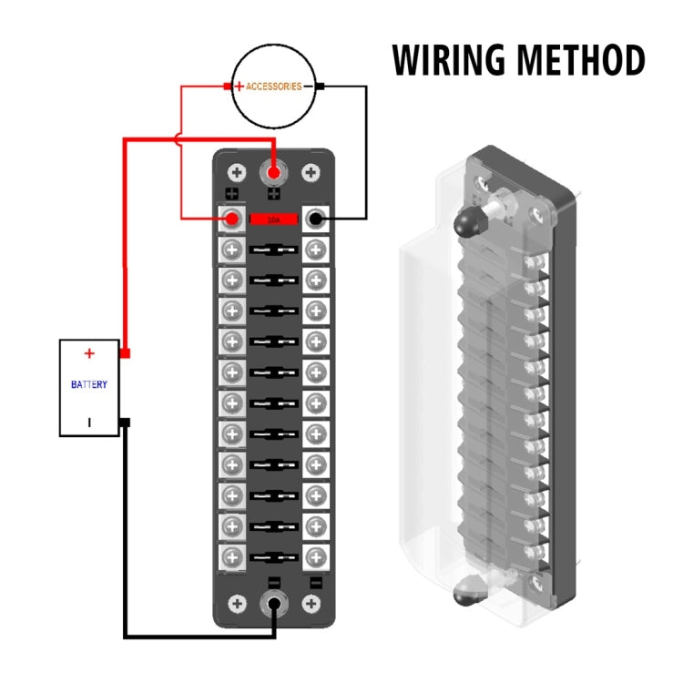 CS-978A2 FB1902 1 ใน 12 Out อิสระบวกลบฟิวส์กล่องไม่มีฟิวส์สำหรับรถยนต์รถบรรทุกเรือ, CS-978A2