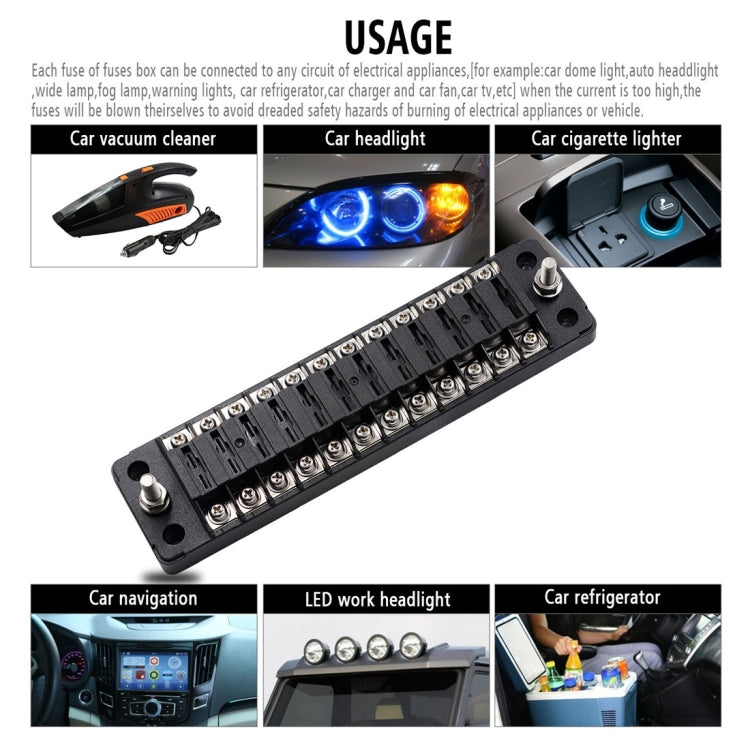 CS-979A2 FB1904 1 In 1 Out 12 วิธีไม่มีความแตกต่างบวกลบฟิวส์กล่องไม่มีฟิวส์สำหรับรถยนต์รถบรรทุกเรือ, CS-979A2