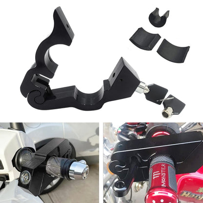 ล็อคมือจับคันเร่งโลหะผสมอลูมิเนียมรถจักรยานยนต์, Throttle Handle Lock (Black), Throttle Handle Lock (Blue), Throttle Handle Lock (Red)