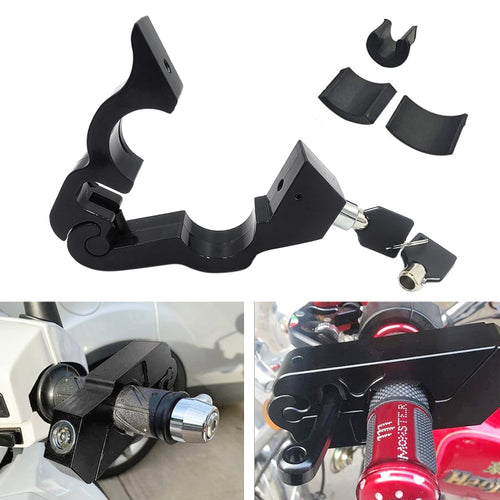 ล็อคมือจับคันเร่งโลหะผสมอลูมิเนียมรถจักรยานยนต์, Throttle Handle Lock (Black), Throttle Handle Lock (Blue), Throttle Handle Lock (Red)