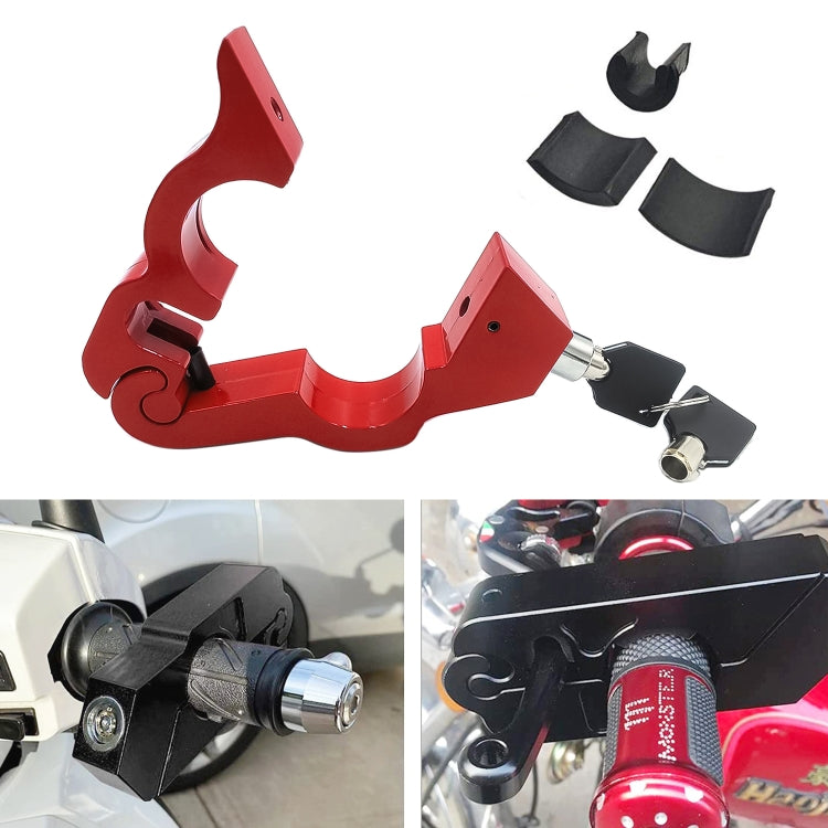 ล็อคมือจับคันเร่งโลหะผสมอลูมิเนียมรถจักรยานยนต์, Throttle Handle Lock (Black), Throttle Handle Lock (Blue), Throttle Handle Lock (Red)