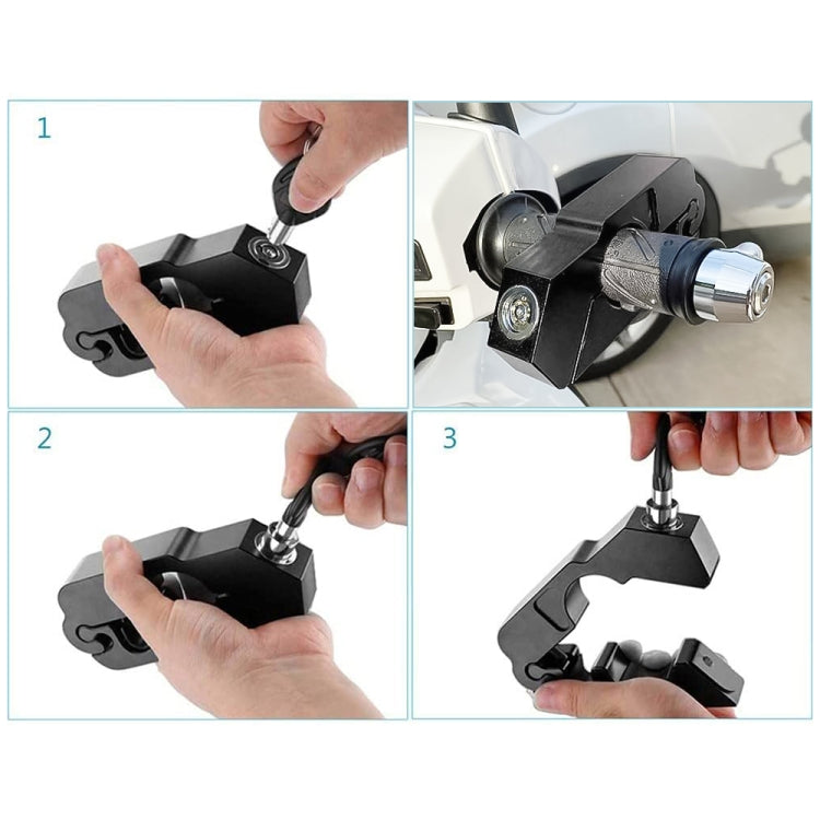 ล็อคมือจับคันเร่งโลหะผสมอลูมิเนียมรถจักรยานยนต์, Throttle Handle Lock (Black), Throttle Handle Lock (Blue), Throttle Handle Lock (Red)