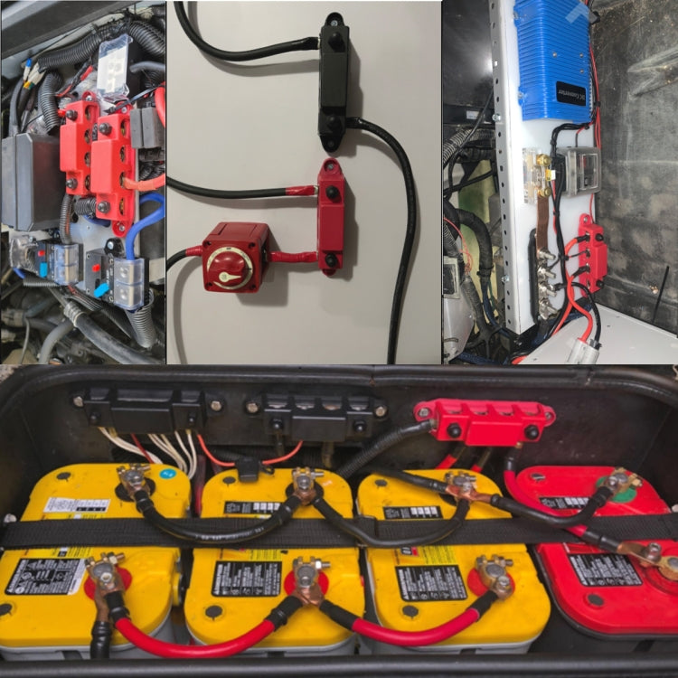 1คู่48V 150A M6 Power Distribution Terminal Blockแบตเตอรี่Bus BarชุดTerminal Block, M6 with Terminal Block