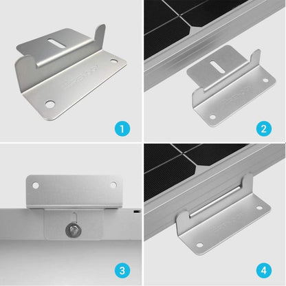 ขายึดอลูมิเนียมแผงโซลาร์เซลล์ RV กลางแจ้ง, Solar Panel Bracket