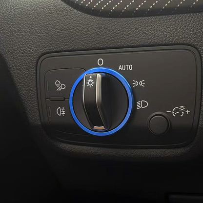 ไฟหน้ารถสวิทช์แหวน Trim สติกเกอร์ตกแต่งสำหรับ Audi Q2