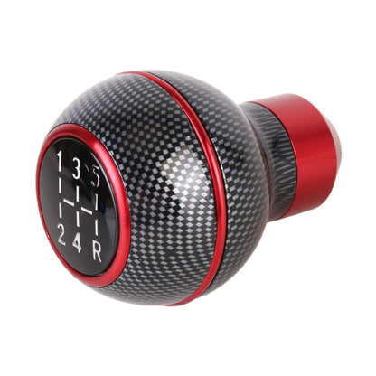 ลูกบิดเปลี่ยนเกียร์โลหะเนื้อคาร์บอนไฟเบอร์รถยนต์สากล, Carbon Fiber Texture (Red), Carbon Fiber Texture (Silver)