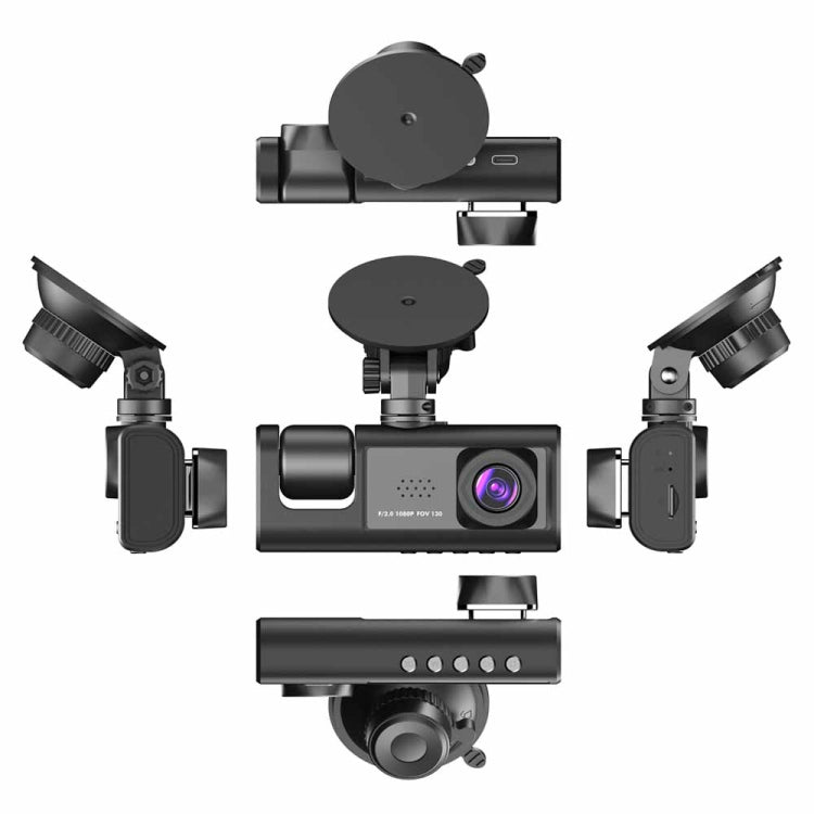 A1 3 เลนส์วิดีโอ HD Night Vision เครื่องบันทึกการขับขี่รถยนต์, A1