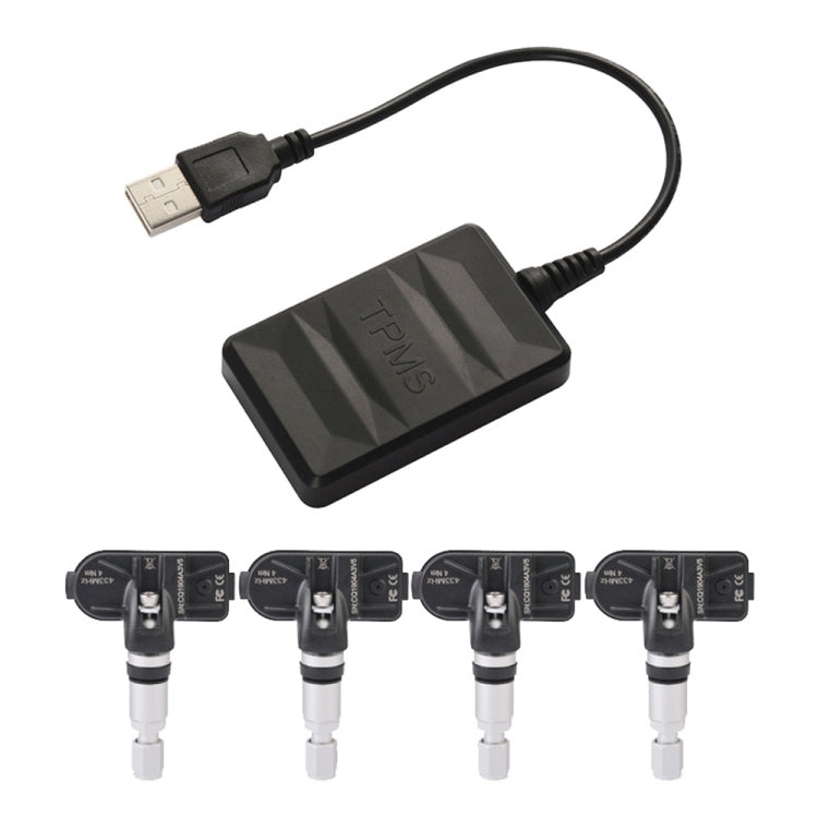 USB TPMS ระบบตรวจสอบแรงดันลมยาง Android พร้อมเซนเซอร์ภายในสำหรับเครื่องเล่นวิทยุติดรถยนต์เครื่องเล่นดีวีดี, with Internal Sensor