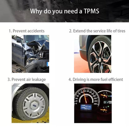 USB TPMS ระบบตรวจสอบแรงดันลมยาง Android พร้อมเซนเซอร์ภายในสำหรับเครื่องเล่นวิทยุติดรถยนต์เครื่องเล่นดีวีดี, with Internal Sensor